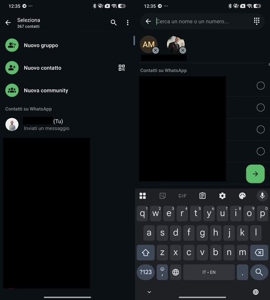 Creare gruppo su WhatsApp Android