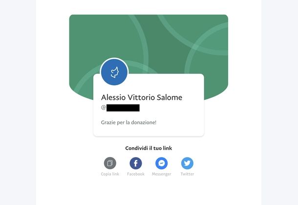 Come inviare link PayPal senza importo Web