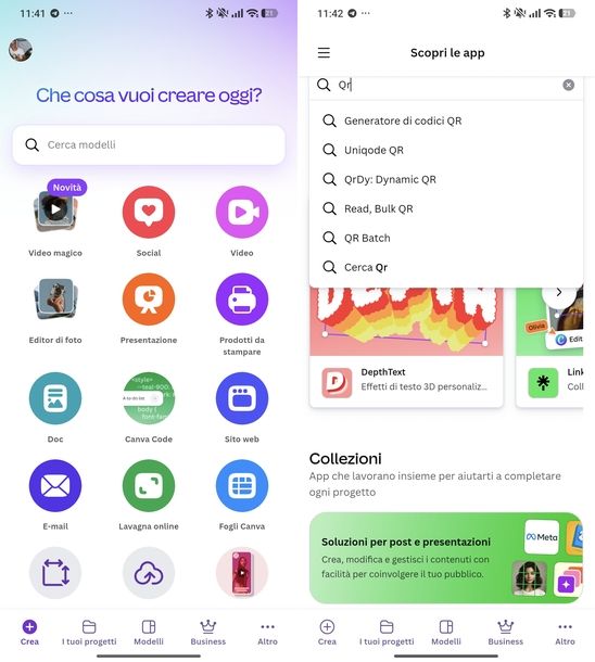 Generare QR Code Canva Android