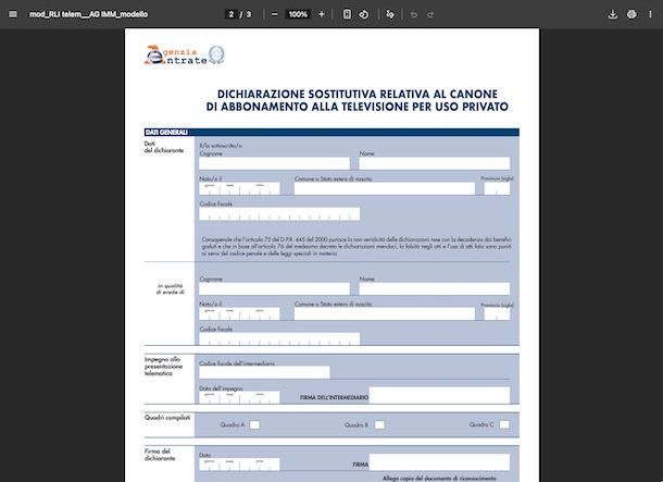 Disdetta canone Rai per decesso