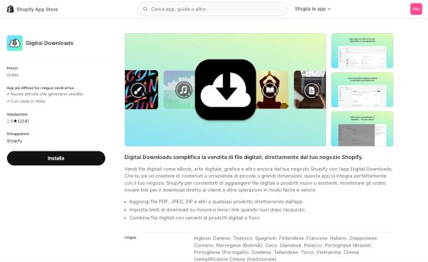 download app Digital Downloads su Shopify