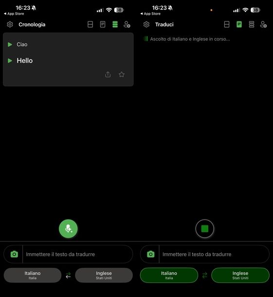Tradurre testo con Microsoft Translator iOS