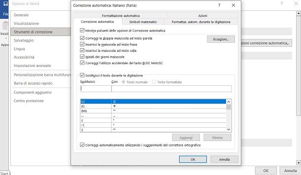 Come togliere la maiuscola automatica su Word