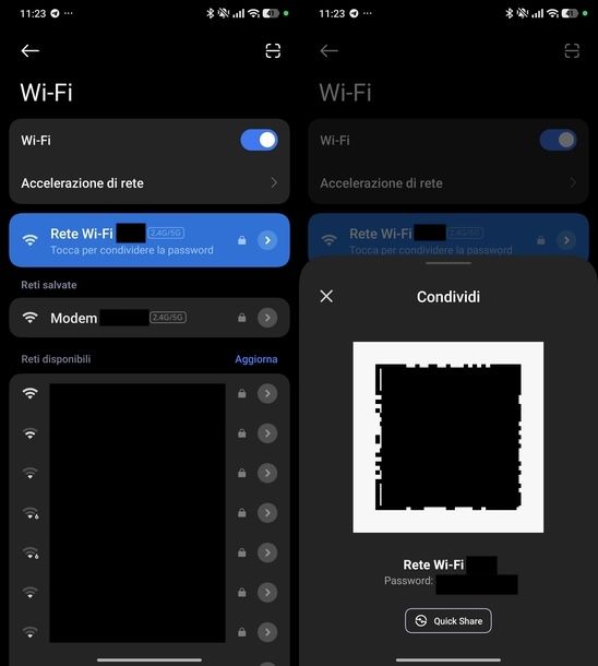 Scoprire QR code password Wi-Fi Android