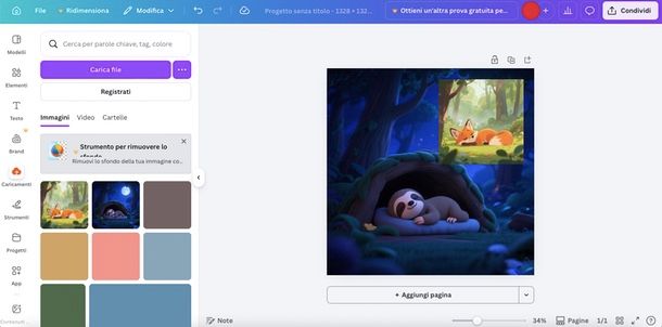 Sovrapporre due foto Canva