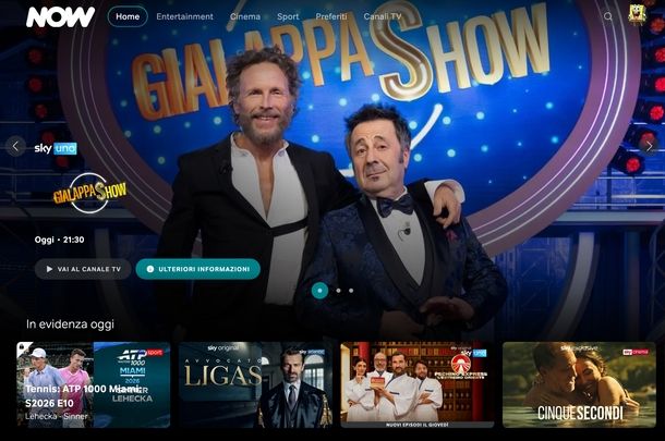 Rivedere programmi TV8 NOW