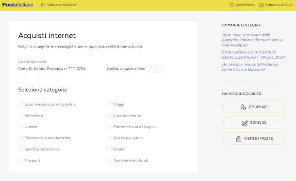 acquisti online poste