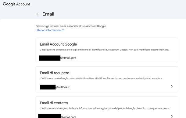 cambiare indirizzo e-mail Gmail
