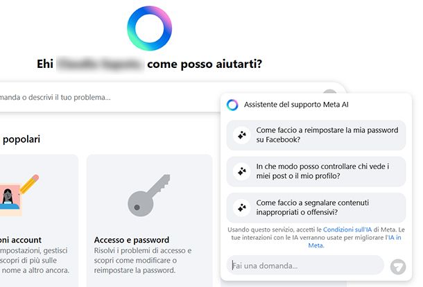 Assistente virtuale Facebook