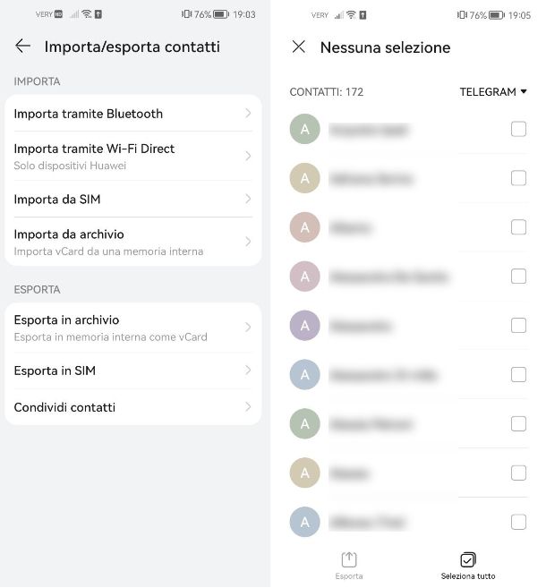 Come salvare i contatti sulla SIM Huawei
