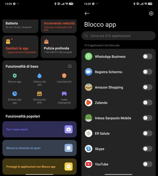 Togliere lucchetto app WhatsApp Xiaomi