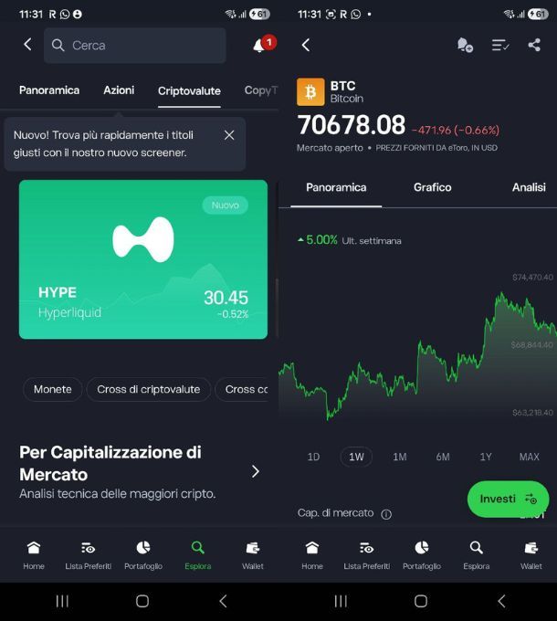 App per investire in criptovalute