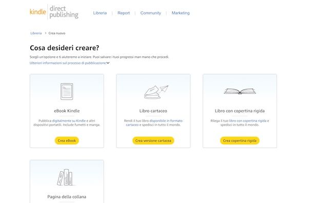 Pubblicare libretto su Amazon