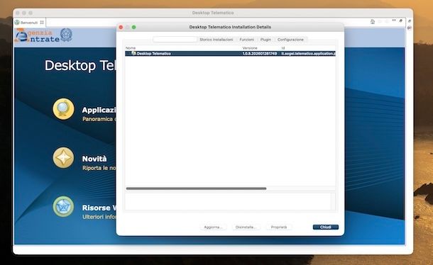 Disinstallare Desktop Telematico su Mac