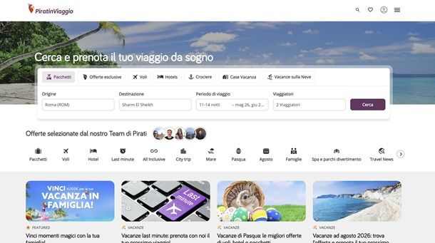 Siti per organizzare viaggi