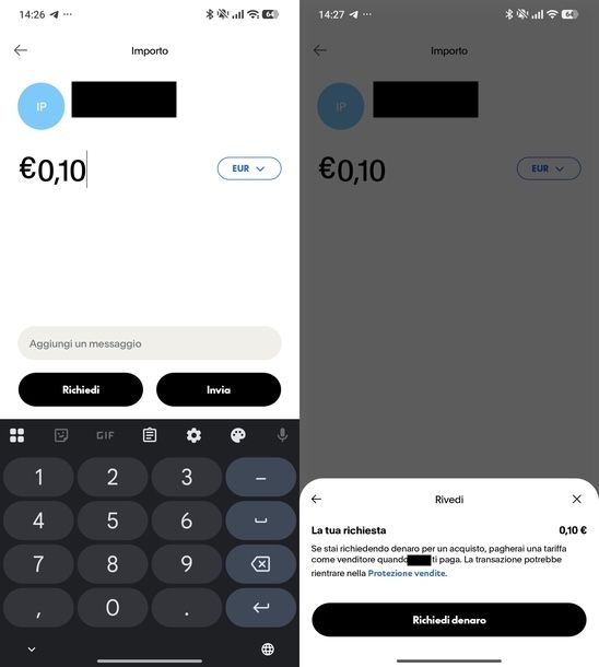 Come inviare link PayPal per farsi pagare app