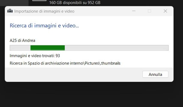 ricerca foto windows