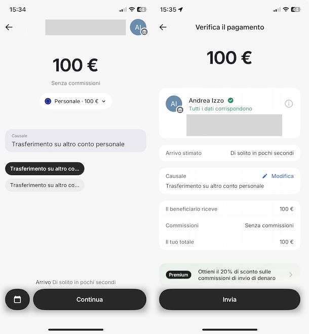 Bonifico istantaneo con Revolut