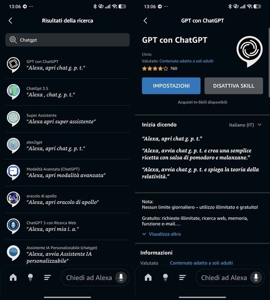 GPT con ChatGPT skill Alexa