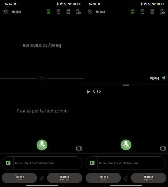 Tradurre testo con Microsoft Translator Android