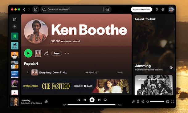 Vedere gli ascolti di un artista su Spotify