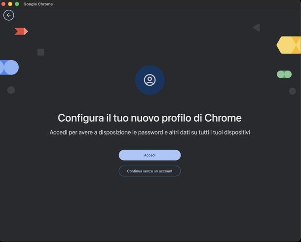 Aggiungere profilo Google Chrome