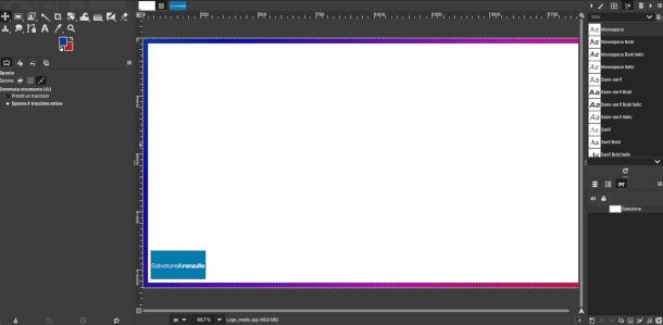 finalizzazione overlay su GIMP