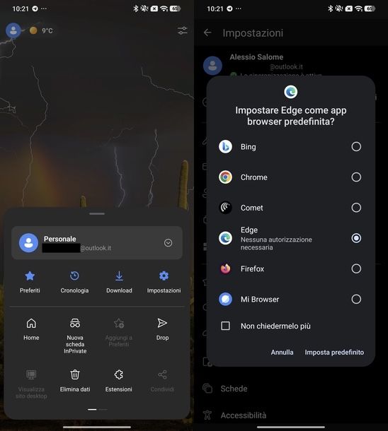 Impostare Microsoft Edge come browser predefinito Xiaomi