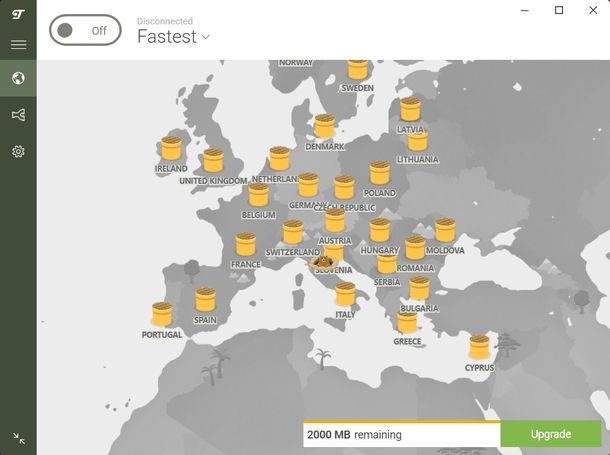 Disattivare VPN TunnelBear Windows