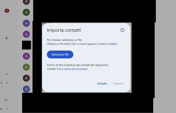 Importare contatti Outlook in Google