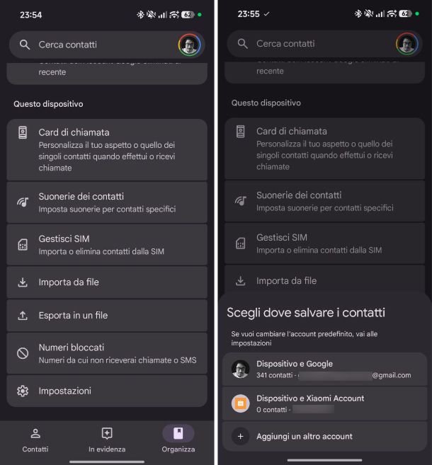 Trasferimento dei contatti da iPhone ad Android