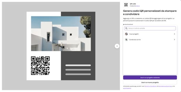 Generare QR Code Canva Web