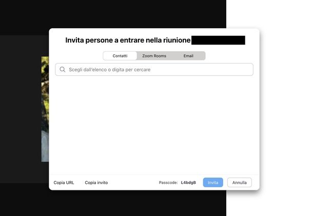 Creare link Zoom Web