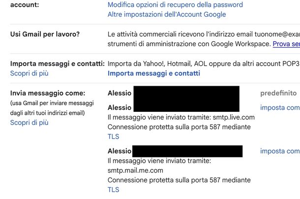 Importare email contatti Outlook in Gmail