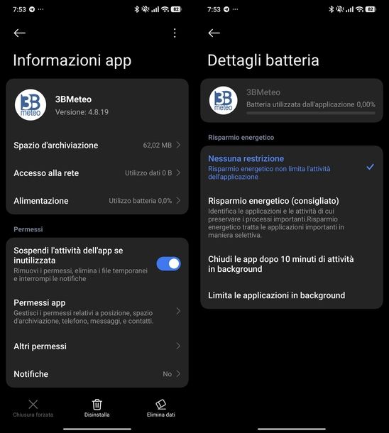 Disattivare risparmio energetico Xiaomi