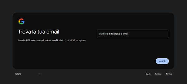 Recupero email Gmail