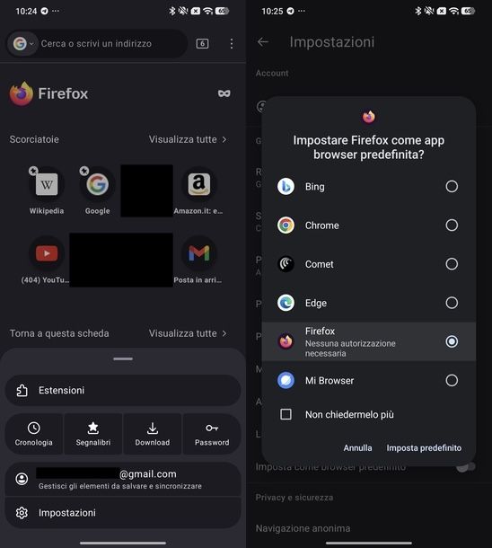 Impostare Mozilla Firefox come browser predefinito Xiaomi