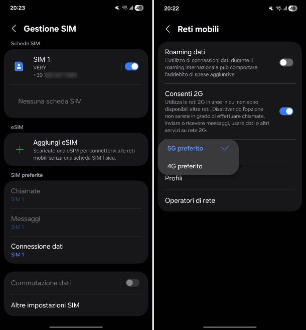 Come disattivare VoLTE su Samsung