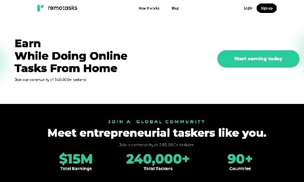 home page sito Remotetasks