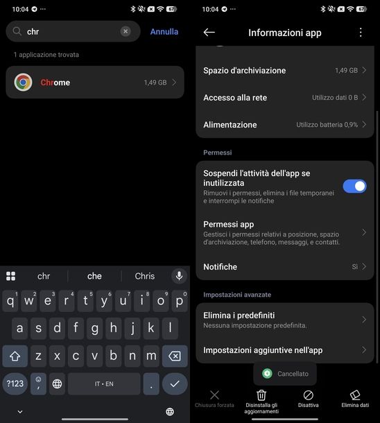 Rimuovere browser predefinito Xiaomi impostazioni