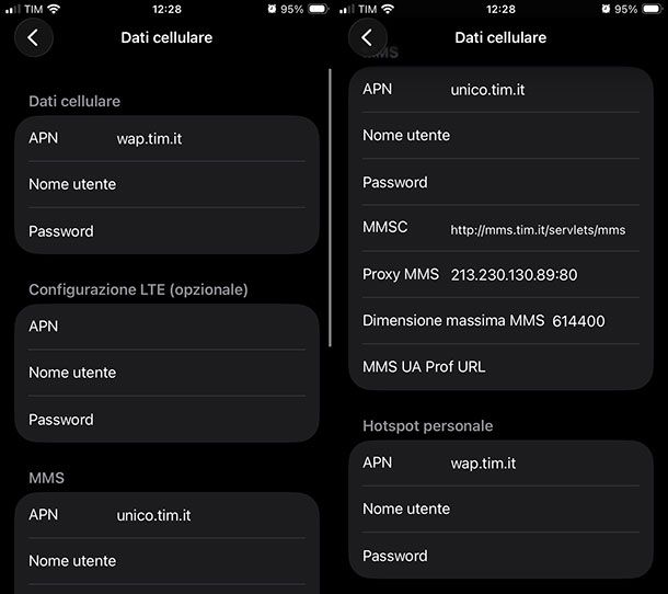Come configurare Internet TIM su iPhone