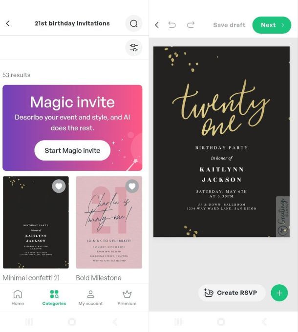 App per creare inviti
