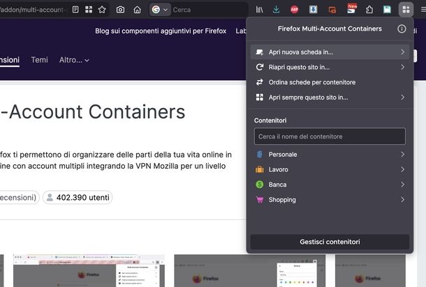 Firefox Multi-Account Containers
