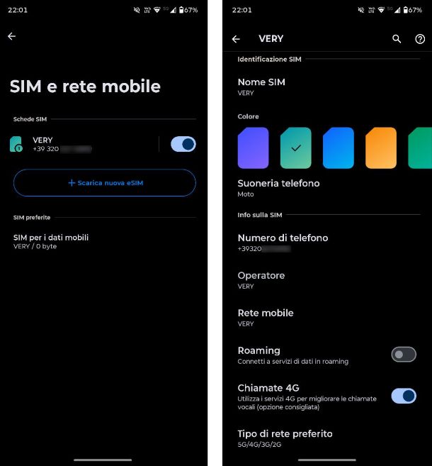 Come disattivare VoLTE su Android