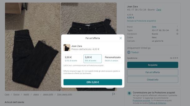Offerta su Vinted