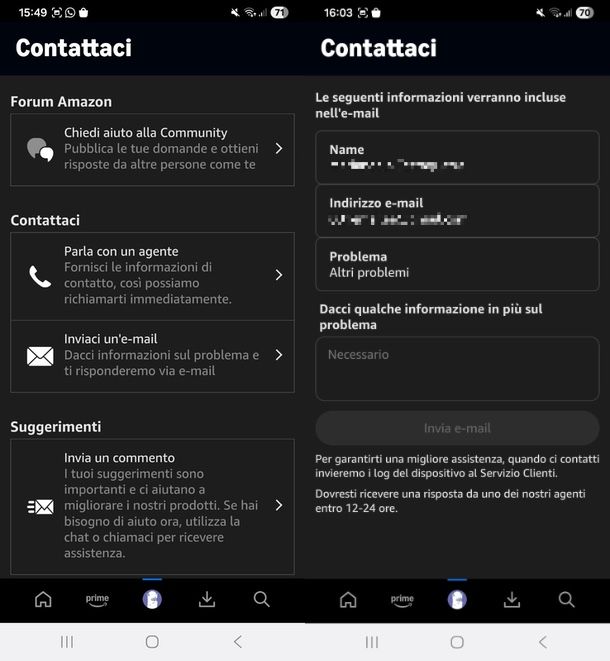 Amazon Prime Video email app