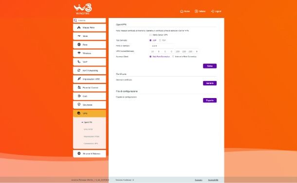 Come installare VPN su modem WINDTRE