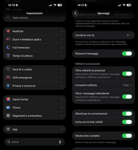 Bloccare SMS pubblicitari iPhone
