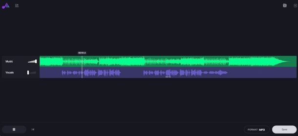 interfaccia Web app Vocal Remiver