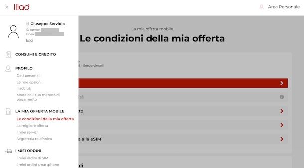 Richiedere eSIM iliad